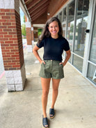 Little Secrets Black Short Sleeve Crew Neck Sweater - A'Bekah's Boutique