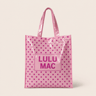 LM-BG-1004 REUSABLE TOTE-LIGHT PINK HOT PINK DOT - A'Bekah's Boutique