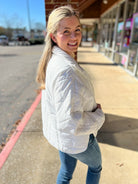 Long Lost Love White Quilted Puffer Jacket - A'Bekah's Boutique