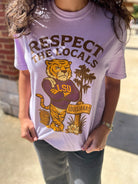 Louisiana Respect the Locals Purple Tigers T-Shirt - A'Bekah's Boutique