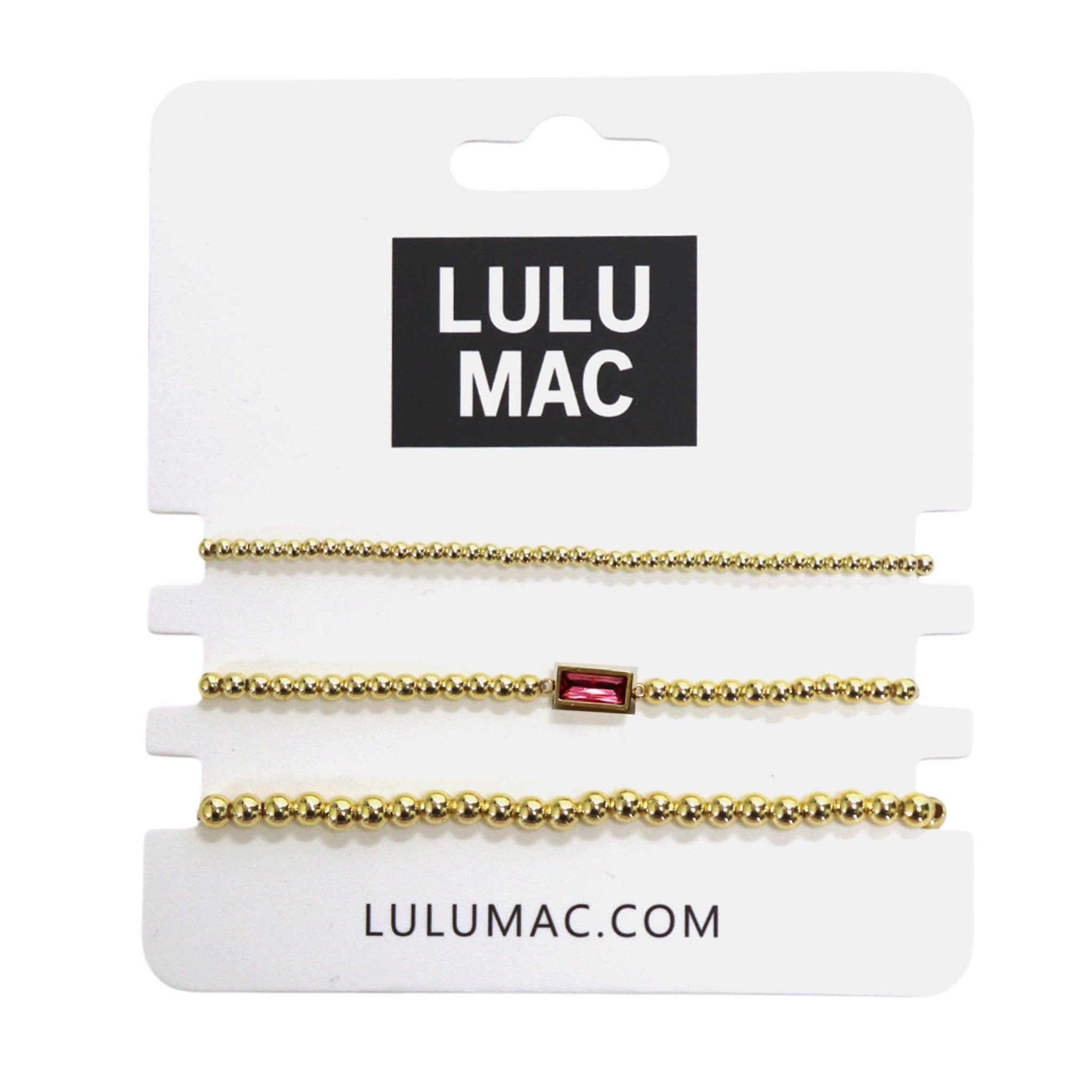Lulu Mac Birthstone Bracelet July - A'Bekah's Boutique