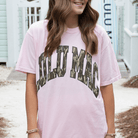 Lulu Mac Blossom Pink Comfort Colors Mossy Oak Tee - A'Bekah's Boutique