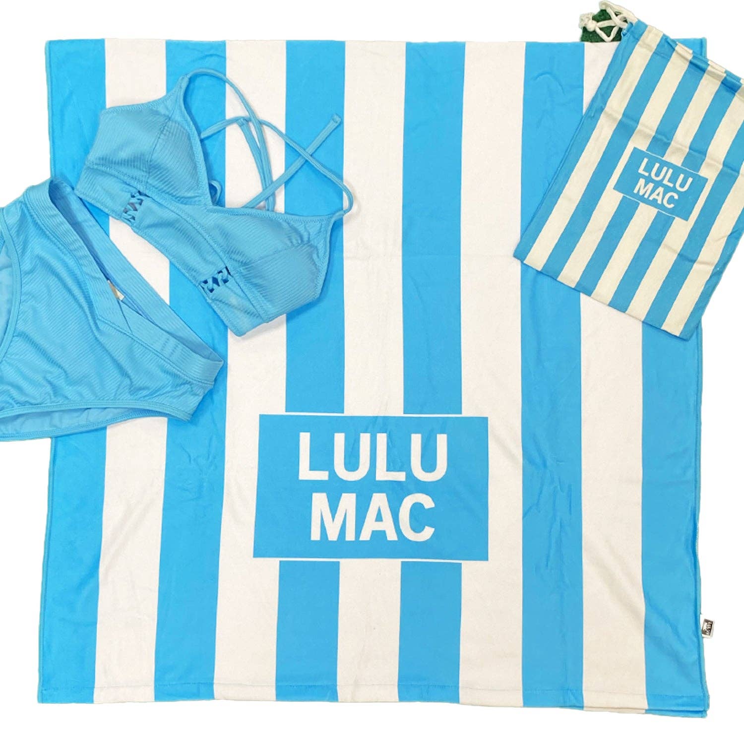 Lulu Mac Blue Darby Beach Towel - A'Bekah's Boutique