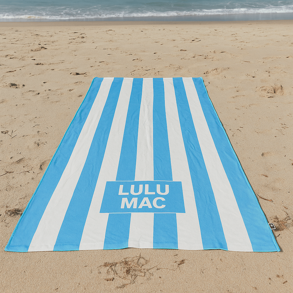 Lulu Mac Blue Darby Beach Towel - A'Bekah's Boutique