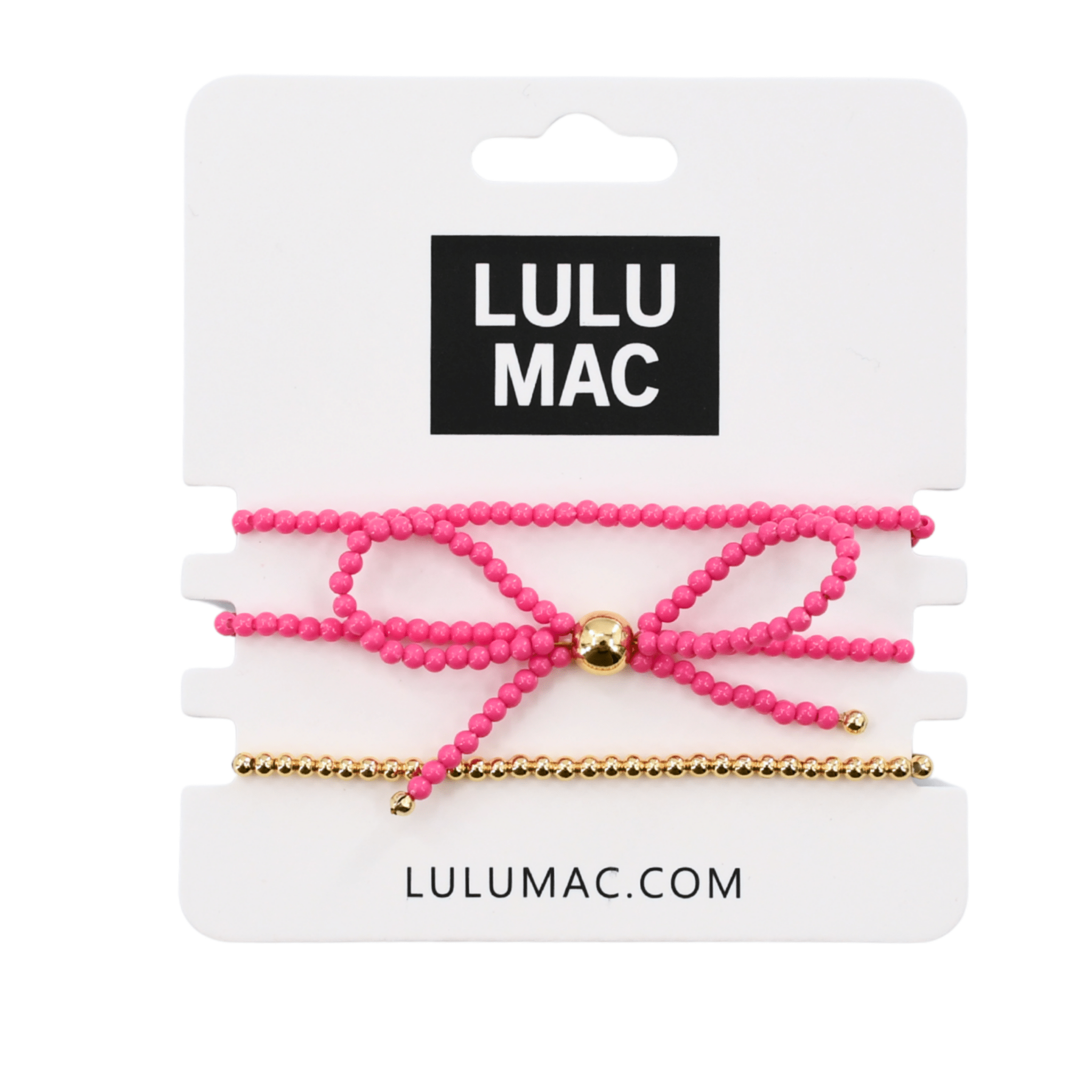 Lulu Mac Bow Bracelet - Hot Pink & Gold - A'Bekah's Boutique