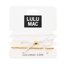 Lulu Mac Bow Bracelet - White & Gold - A'Bekah's Boutique