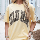 Lulu Mac Butter Yellow Comfort Colors Mossy Oak Tee - A'Bekah's Boutique