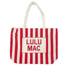 Lulu Mac Canvas Tote Red/White Stripe - A'Bekah's Boutique