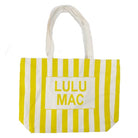 Lulu Mac Canvas Tote Yellow/White Stripe - A'Bekah's Boutique