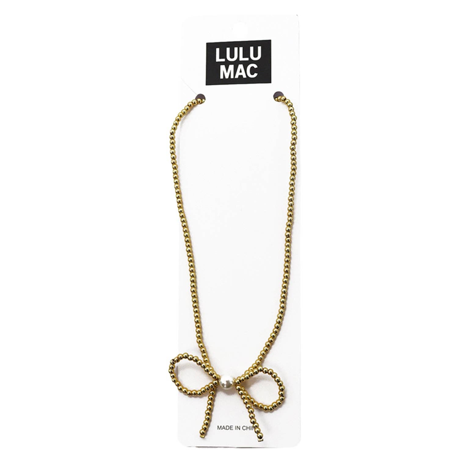 Lulu Mac Gold Bow Necklace - A'Bekah's Boutique