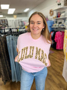 Lulu Mac Leopard Adult Blossom Comfort Colors Tee - A'Bekah's Boutique