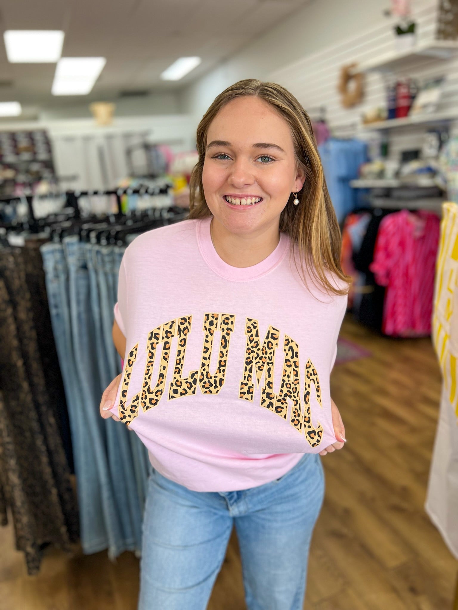 Lulu Mac Leopard Adult Blossom Comfort Colors Tee - A'Bekah's Boutique