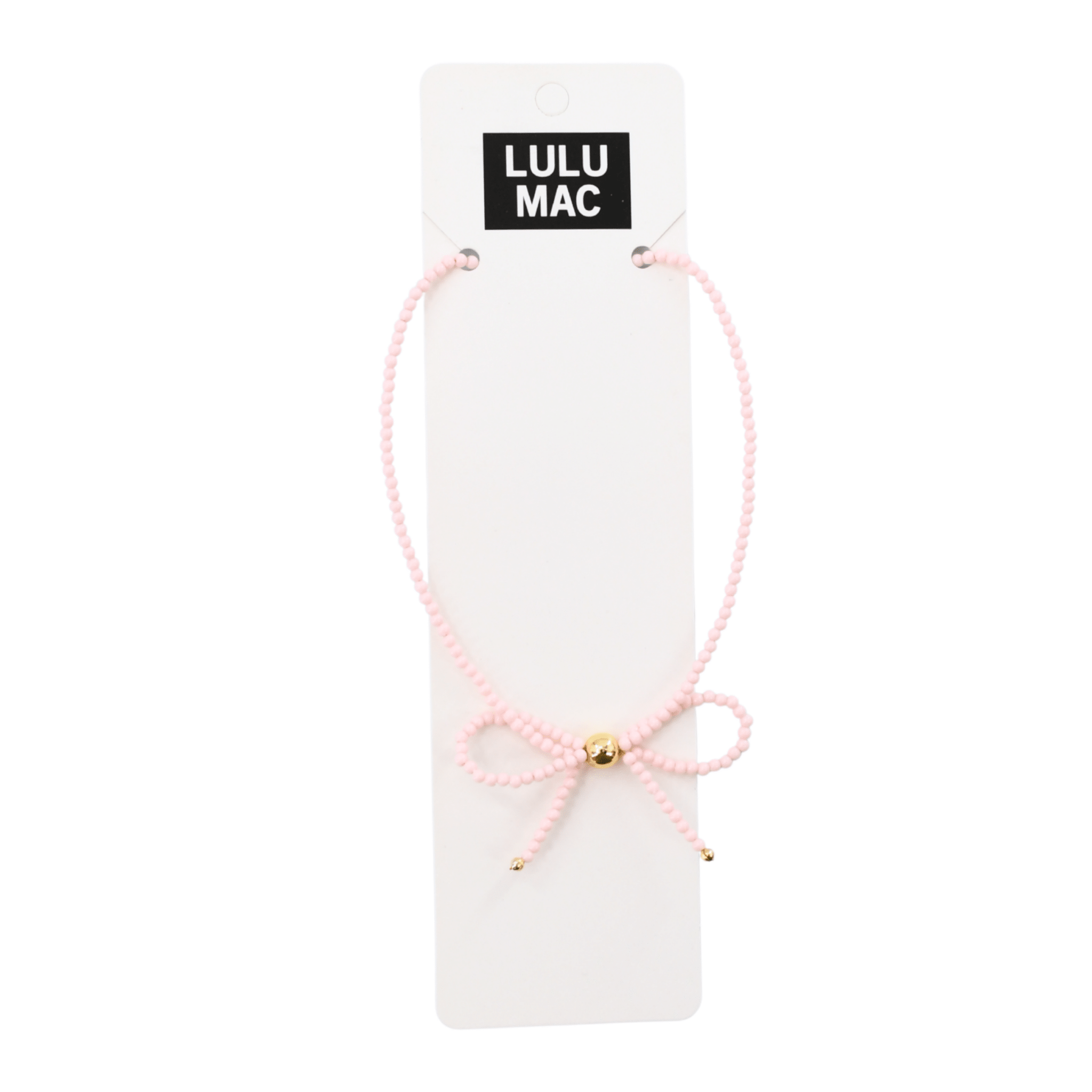 Lulu Mac Light Pink Bow Necklace - A'Bekah's Boutique