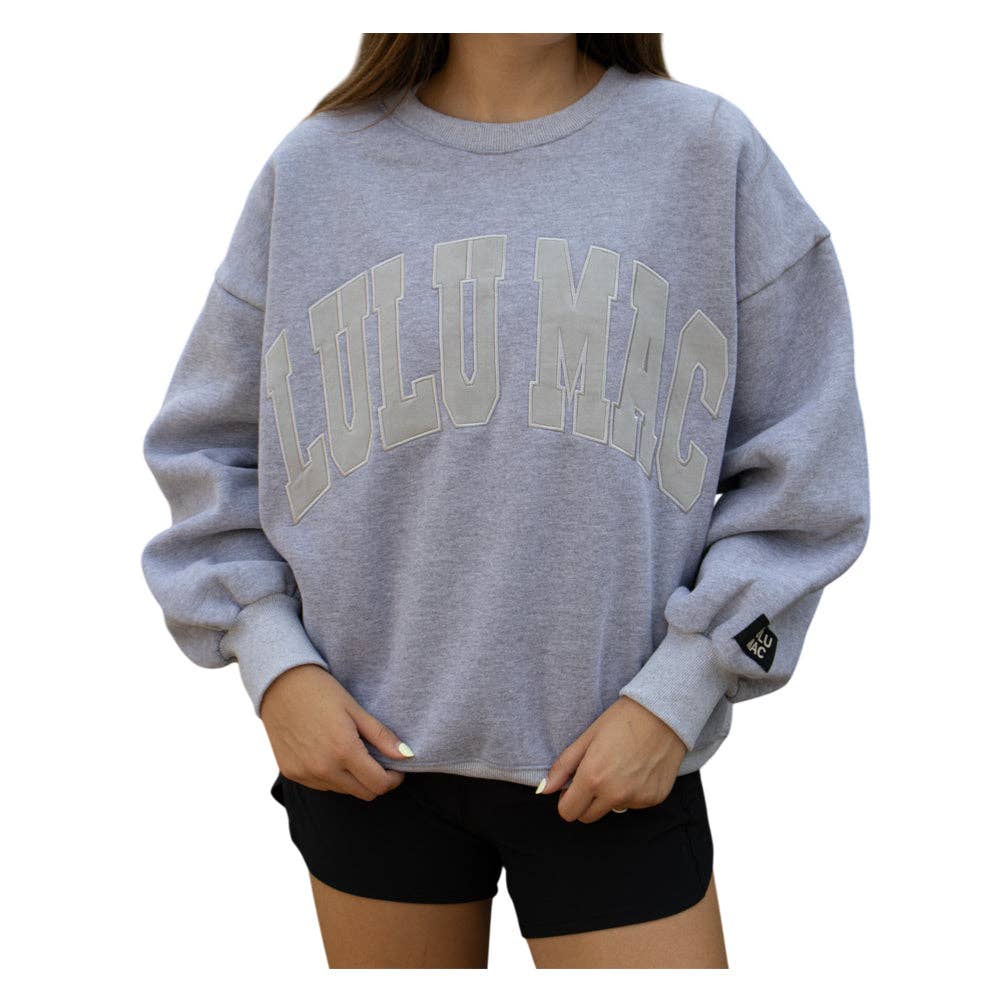 Lulu Mac Mono Light Grey Sweatshirt - A'Bekah's Boutique