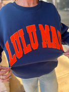 Lulu Mac Navy/Orange - Stitch Sweatshirt - A'Bekah's Boutique