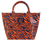 LULU MAC Orange and Blue Tiger Striped Tote Bag - A'Bekah's Boutique