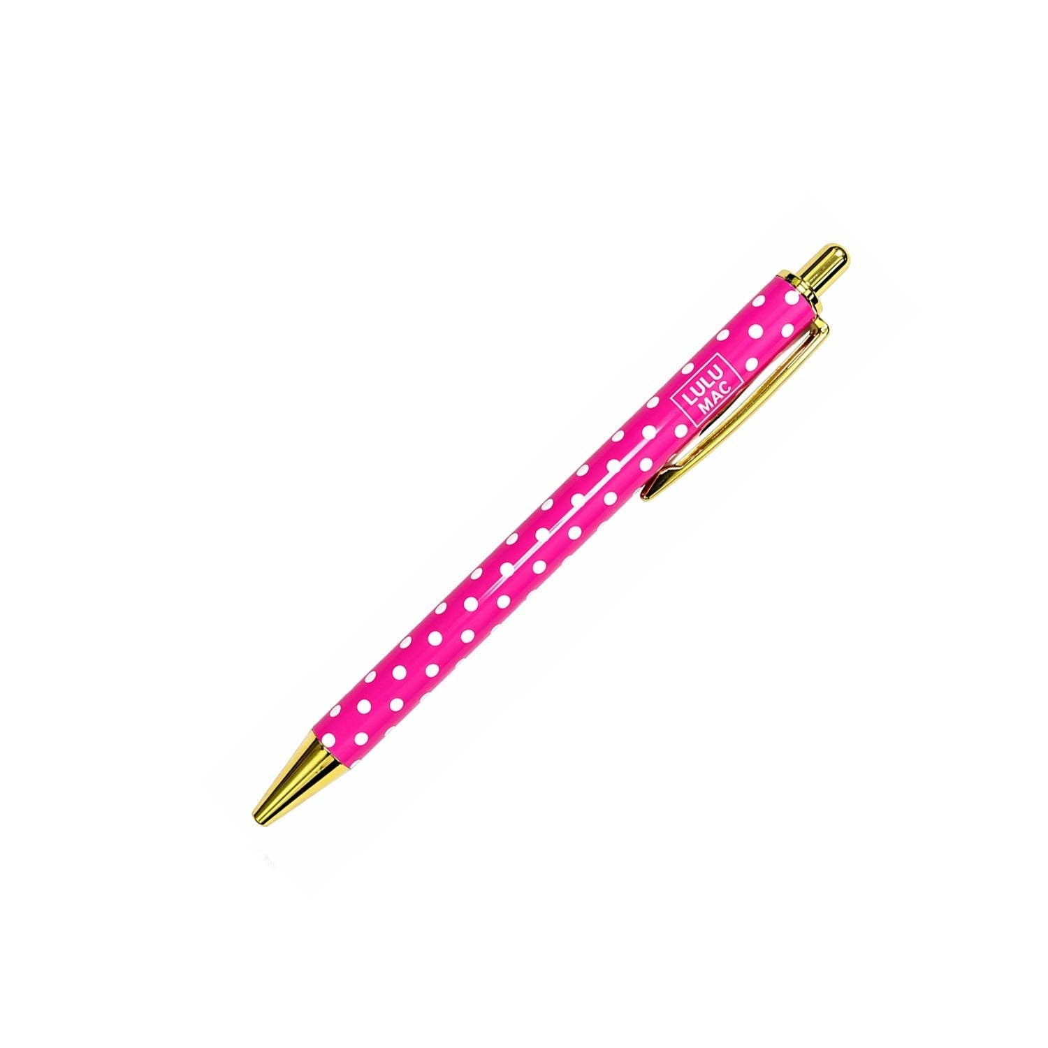 Lulu Mac - PEN Hot Pink/White Dot Ink Pen - A'Bekah's Boutique
