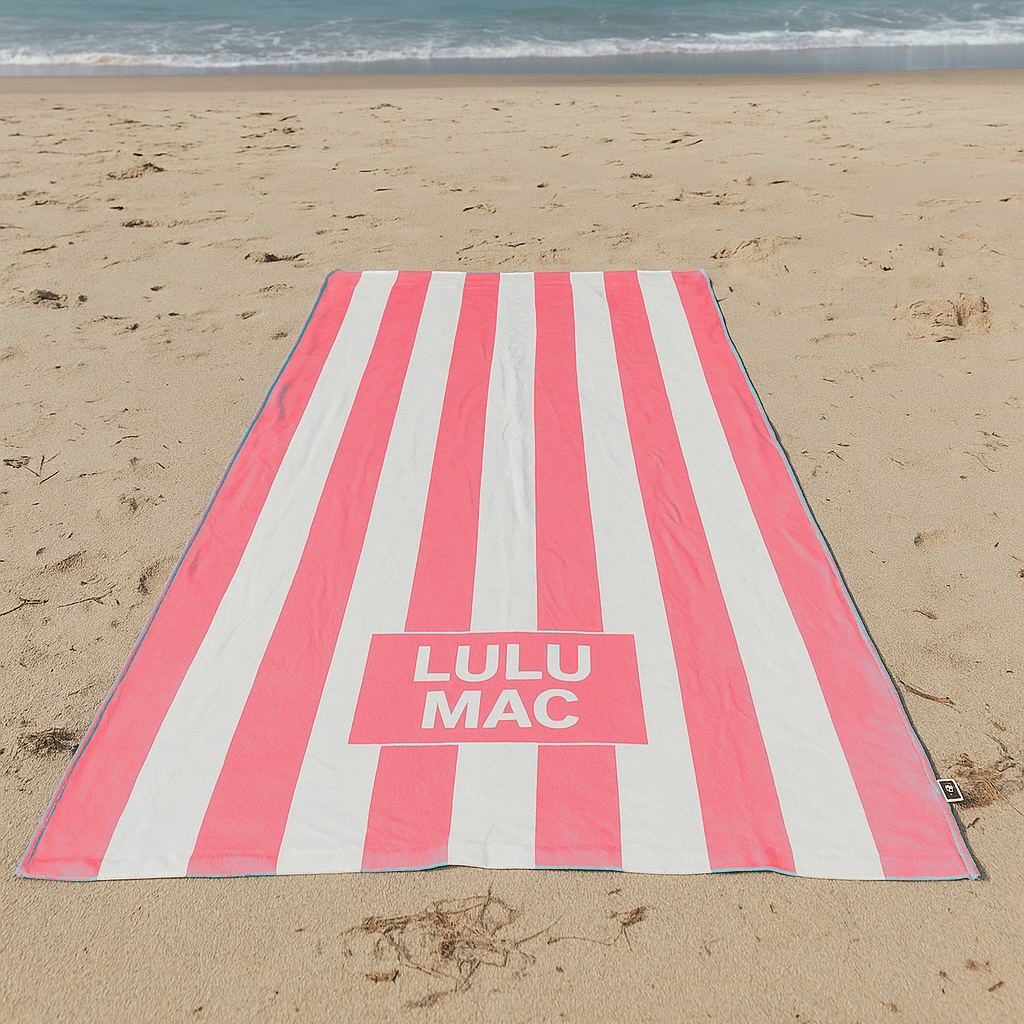 Lulu Mac Pink Darby Beach Towel - A'Bekah's Boutique