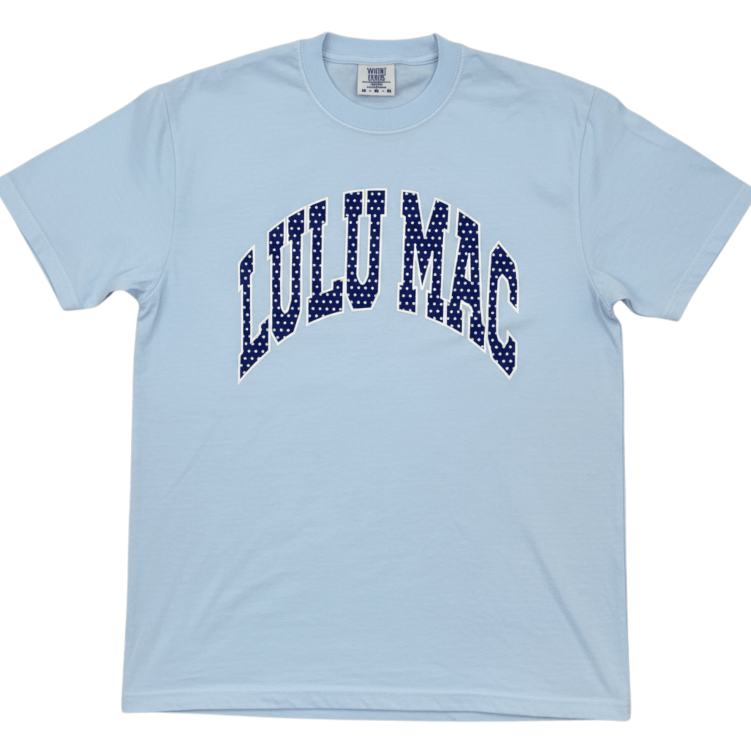 Lulu Mac Polka Dot Adult Chambray Comfort Colors Tee - A'Bekah's Boutique