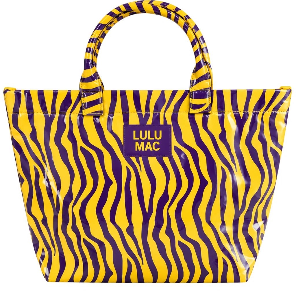 LULU MAC Purple and Gold Tote Bag - A'Bekah's Boutique