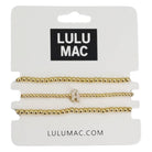 LULU MAC “R” INITIAL GOLD BRACELET STACK - A'Bekah's Boutique