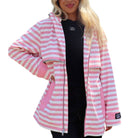 Lulu Mac Raincoat Darby Pink/White - A'Bekah's Boutique