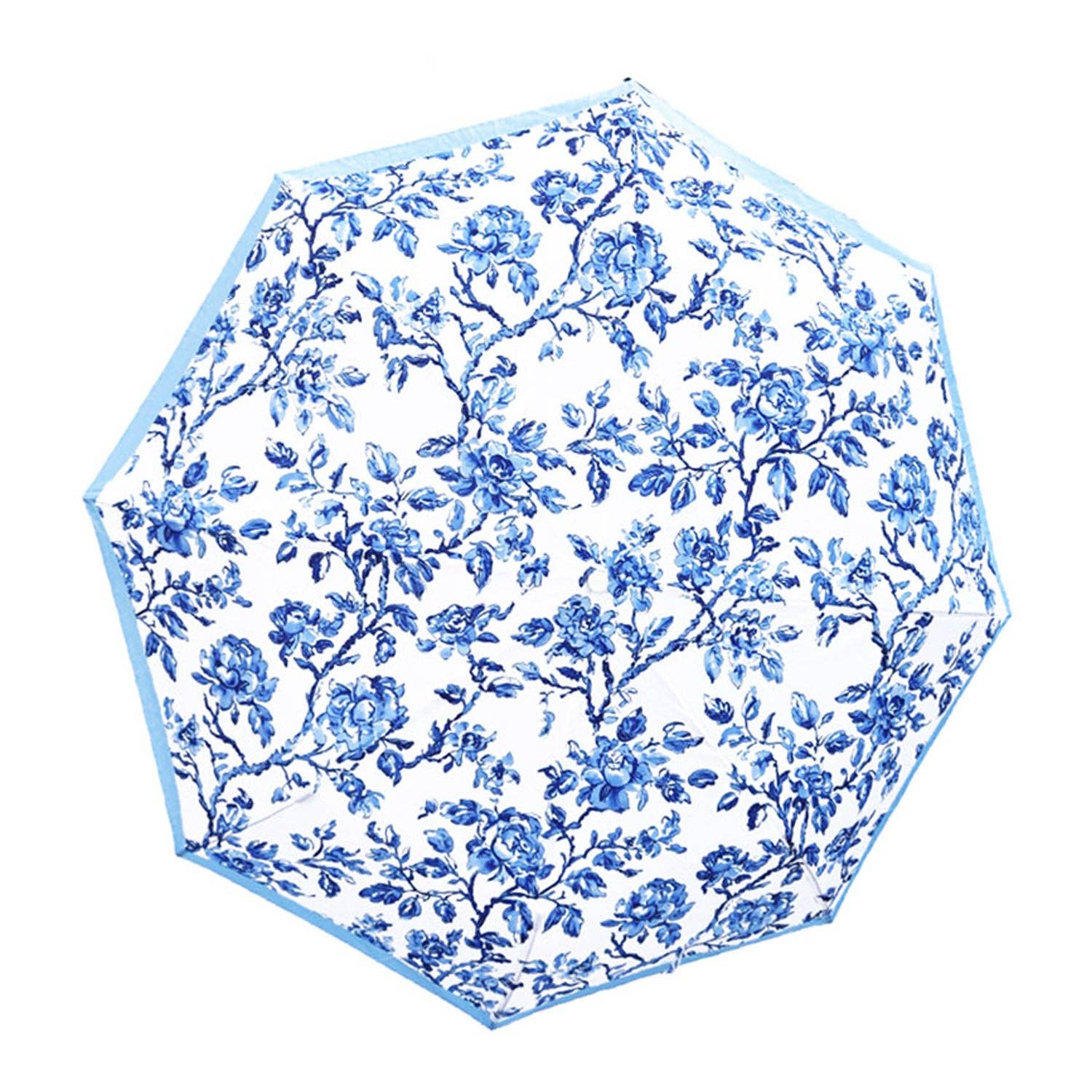 Lulu Mac Umbrella - Blue Floral - A'Bekah's Boutique