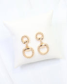 Martha Braided Horsebit Earring Gold - A'Bekah's Boutique