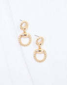 Martha Braided Horsebit Earring Gold - A'Bekah's Boutique