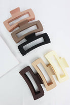 Matte Jumbo Cut Out Rectangle Hair Claw - A'Bekah's Boutique