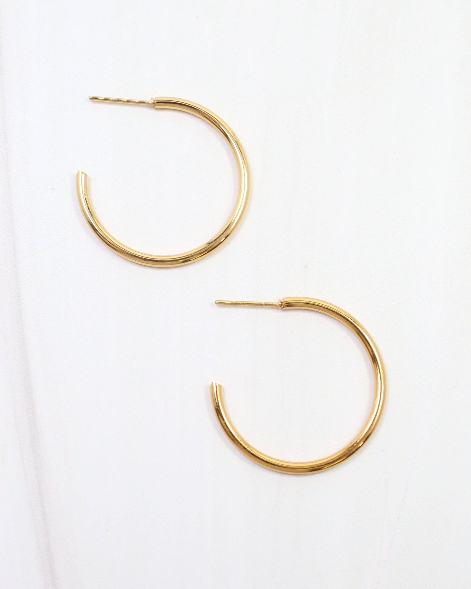Mayor Thin Hoop Earring Gold - A'Bekah's Boutique