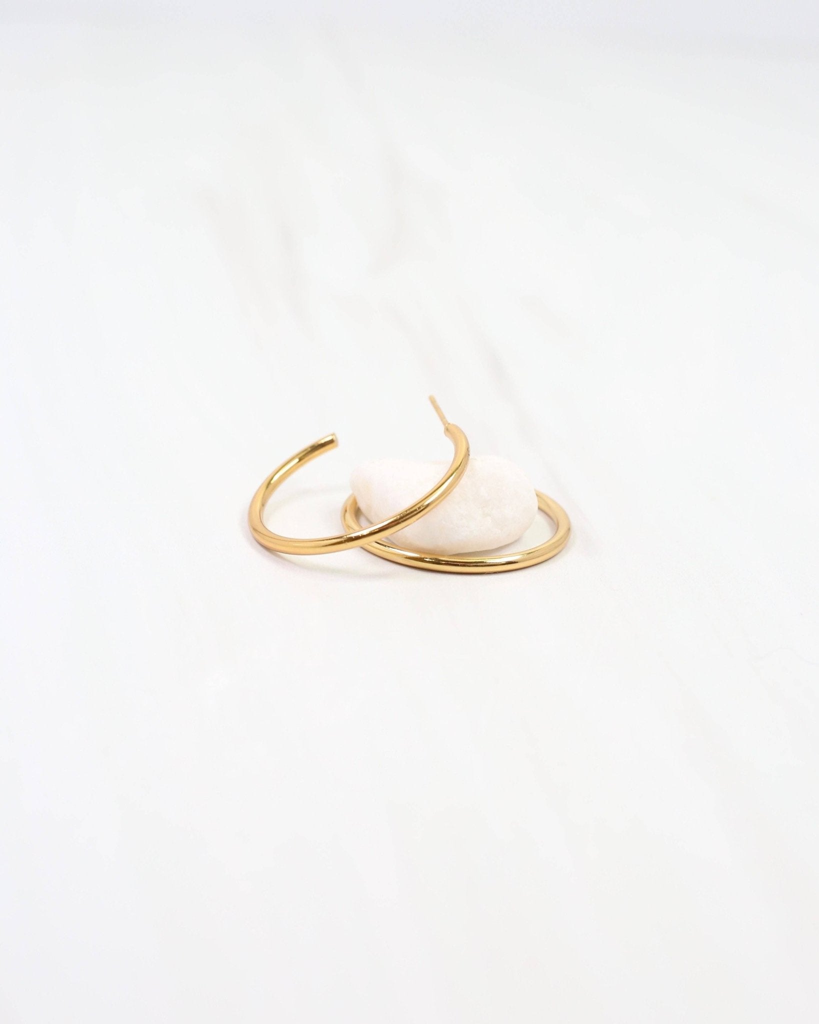 Mayor Thin Hoop Earring Gold - A'Bekah's Boutique