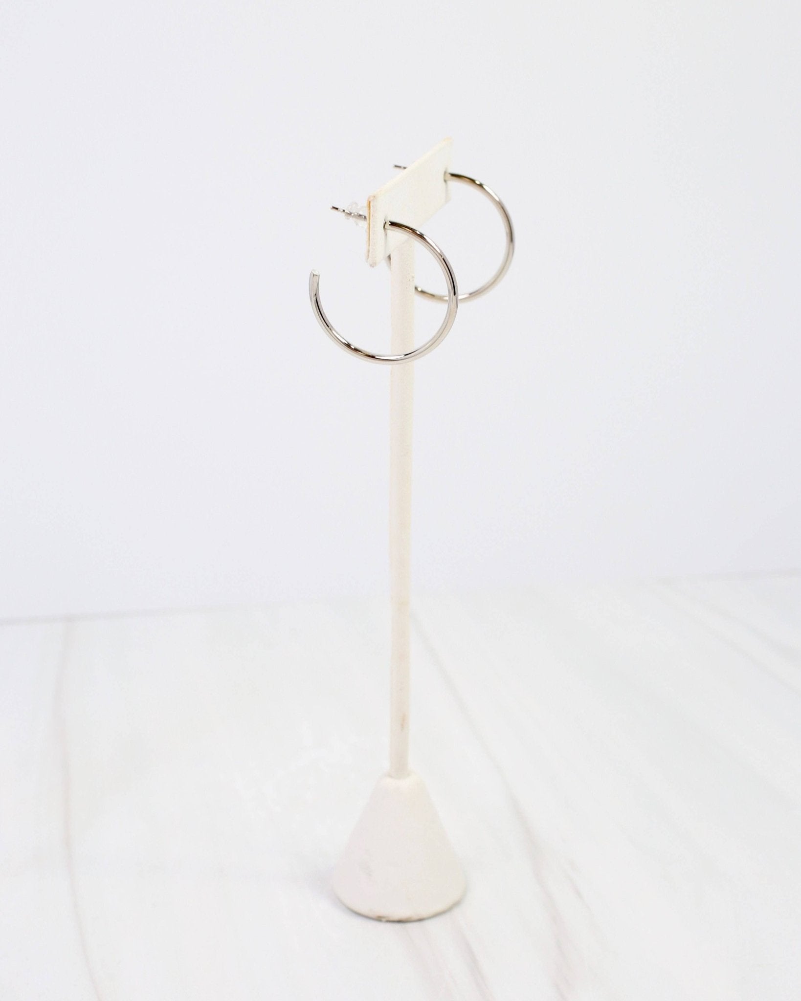 Mayor Thin Hoop Earring Silver - A'Bekah's Boutique