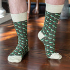 Men's Duck Socks Hunter Green/Taupe One Size - A'Bekah's Boutique