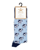 Men's I'd Rather be Fishing Socks Navy/Aqua/White One Size - A'Bekah's Boutique
