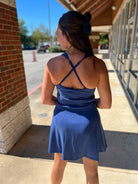 Midnight Blue Active Dress with Built In Shorts - A'Bekah's Boutique