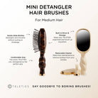 Mini Detangler Brush for Medium Hair - Tortoise - A'Bekah's Boutique