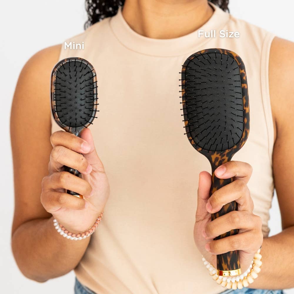 Mini Detangler Brush for Medium Hair - Tortoise - A'Bekah's Boutique