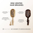 Mini Vented Brush | Tortoise - A'Bekah's Boutique
