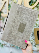 My Grace Is Sufficient 2 Cor. 12:9 Taupe Bible Cover - A'Bekah's Boutique