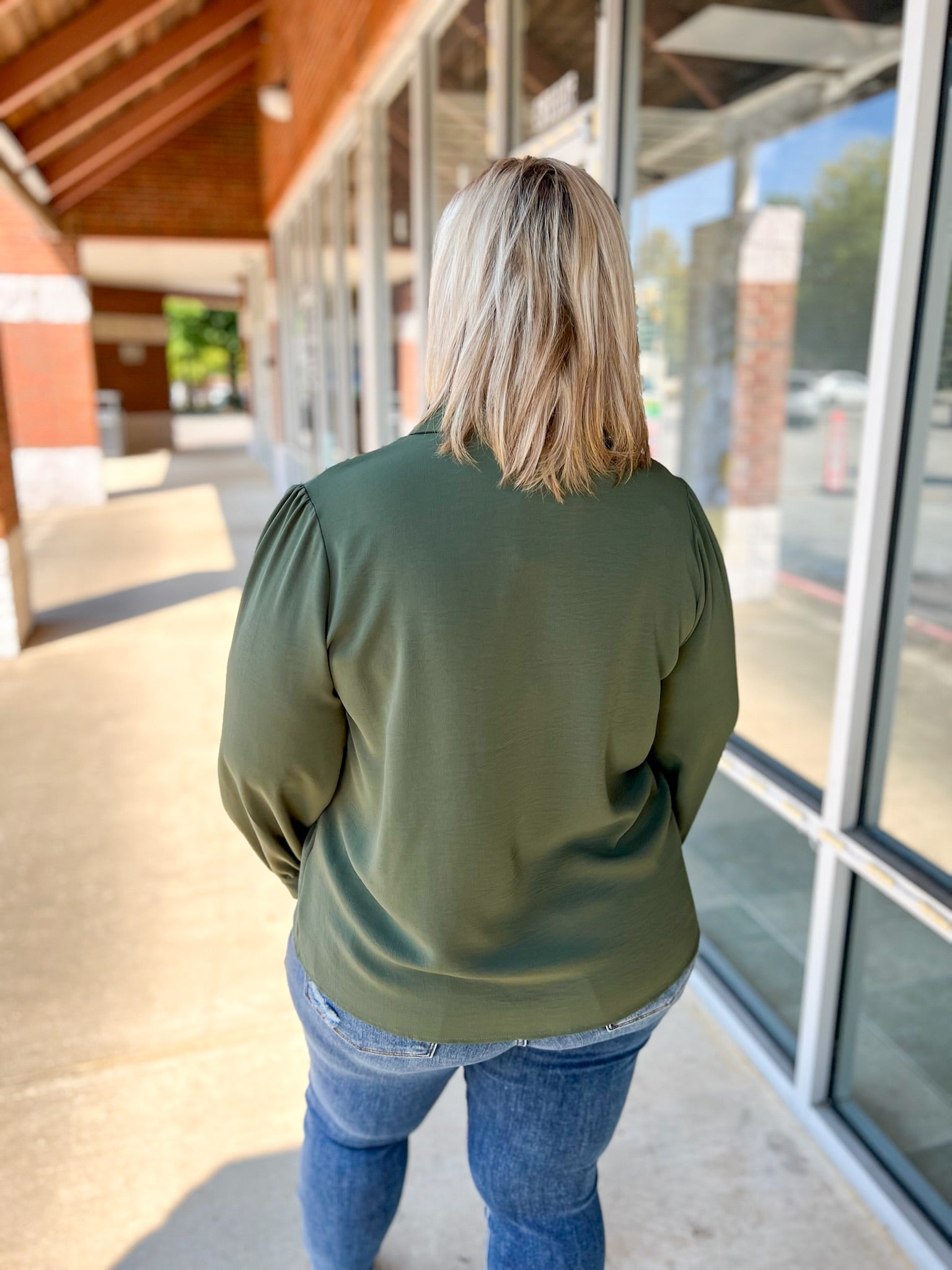 Never Miss A Beat Curvy Olive Button Up Top - A'Bekah's Boutique