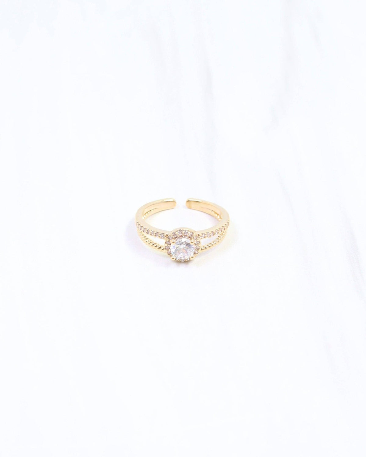 Nyla CZ Ring WR Gold - A'Bekah's Boutique