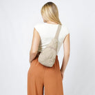 Nylon Crossbody Sling Bag with Canvas Strap - A'Bekah's Boutique