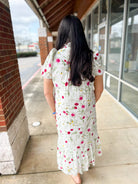 Off White Floral Eyelet Midi Dress - A'Bekah's Boutique
