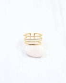 Olivia Four Row Adjustable Ring WR Gold - A'Bekah's Boutique