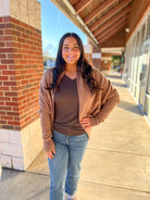 On The Go Latte Brown Open Front Cardigan - A'Bekah's Boutique