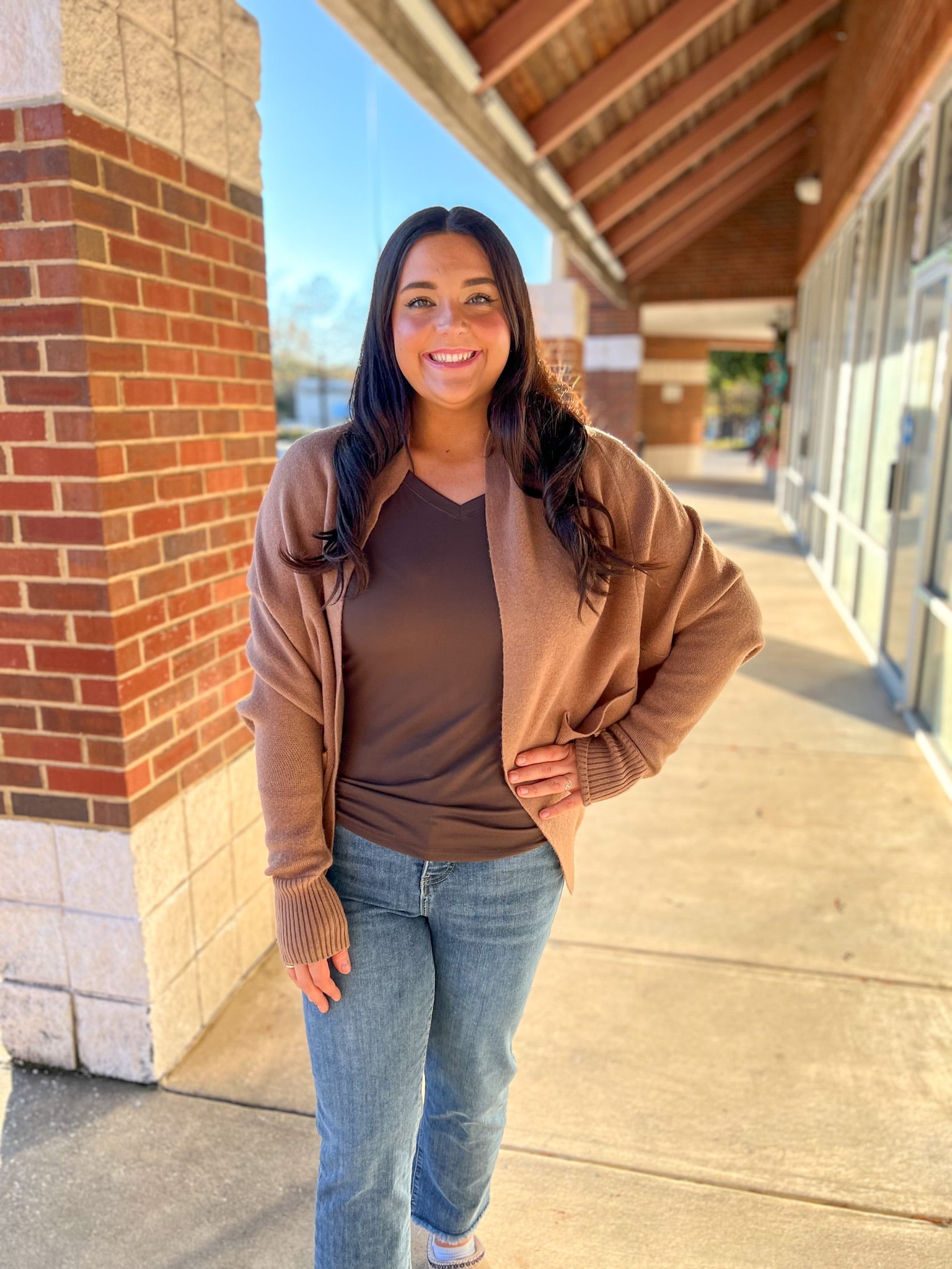 On The Go Latte Brown Open Front Cardigan - A'Bekah's Boutique