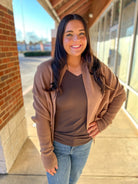 On The Go Latte Brown Open Front Cardigan - A'Bekah's Boutique