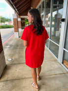 Patriotic Princess Red Knit Dress with Flag Bow - A'Bekah's Boutique