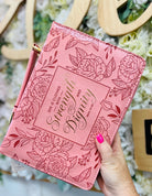 Pink Floral Strength and Dignity Proverbs 31:25 Bible Cover - A'Bekah's Boutique
